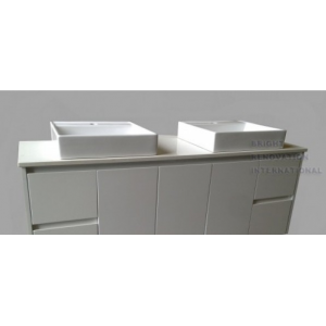 Avalon-1500 PVC Wall Hung Double Bowl Vanity Cabinet Only